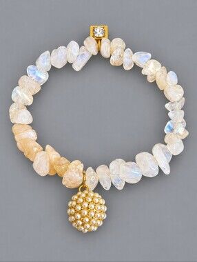 JOHN WIND Moonstone Chip Beaded Stretch Bracelet